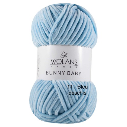 Wolans Bunny Baby Fir Catifea 11 Bleu