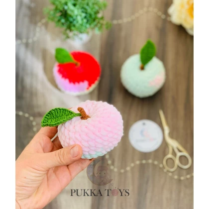Jucării Moi Mere Croșetate Tip Montessori. Set 3 bucăti.