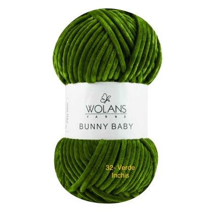 Wolans Bunny Baby Fir Catifea 32 Verde Închis