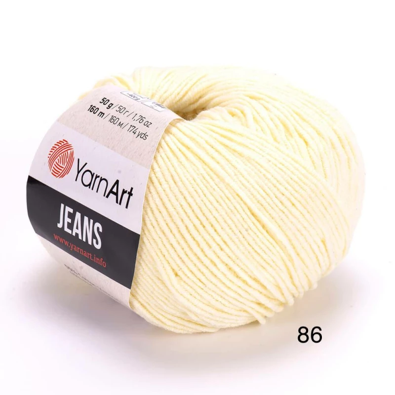 Fir YarnArt JEANS 86 Galben Pastel
