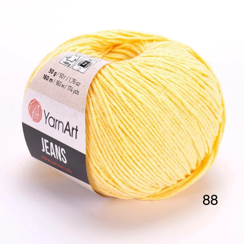 Fir YarnArt JEANS 88 Galben Mediu