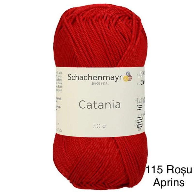 Catania bumbac 115 Roșu Aprins