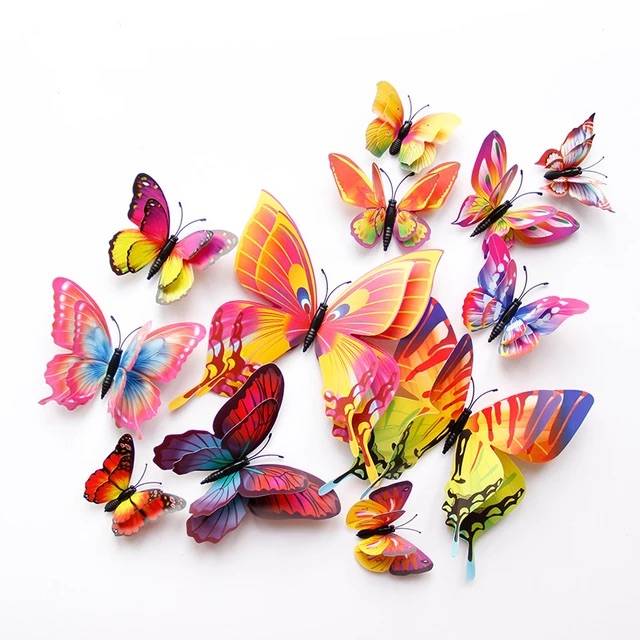 Fluturi cu magnet decorativi 3D