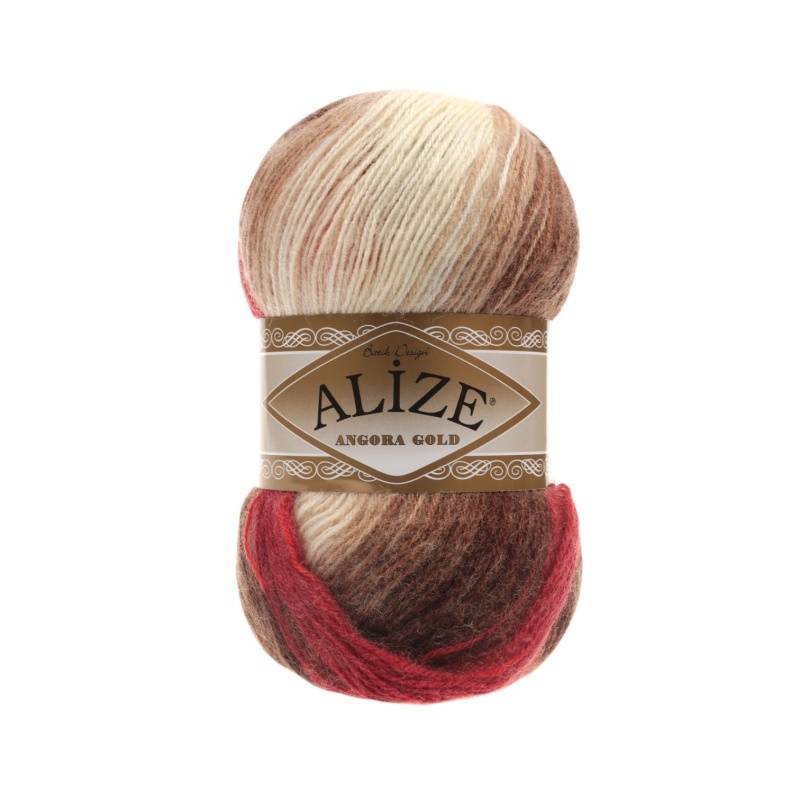 Alize Angora Gold Batik 4574 are aspect de mohair si este firul perfect pentru tricotat/crosetat.