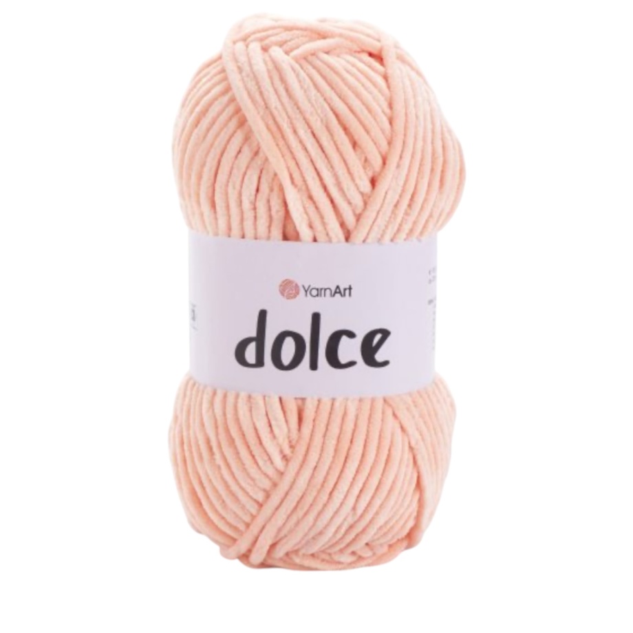 Fir de catifea Yarnart Dolce 773 Piersică Pastel